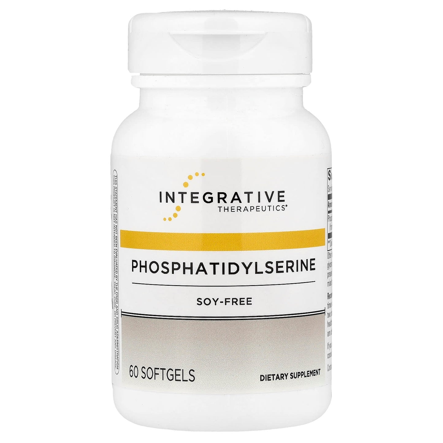 Integrative Therapeutics, Phosphatidylserine, 60 Softgels UPC 871791706576 | Hilife Vitamins