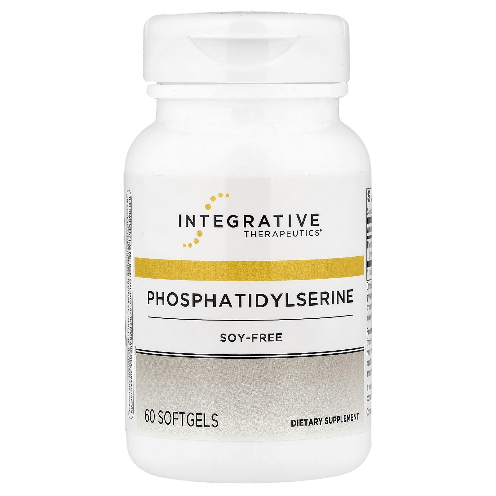 Integrative Therapeutics, Phosphatidylserine, 60 Softgels UPC 871791706576 | Hilife Vitamins