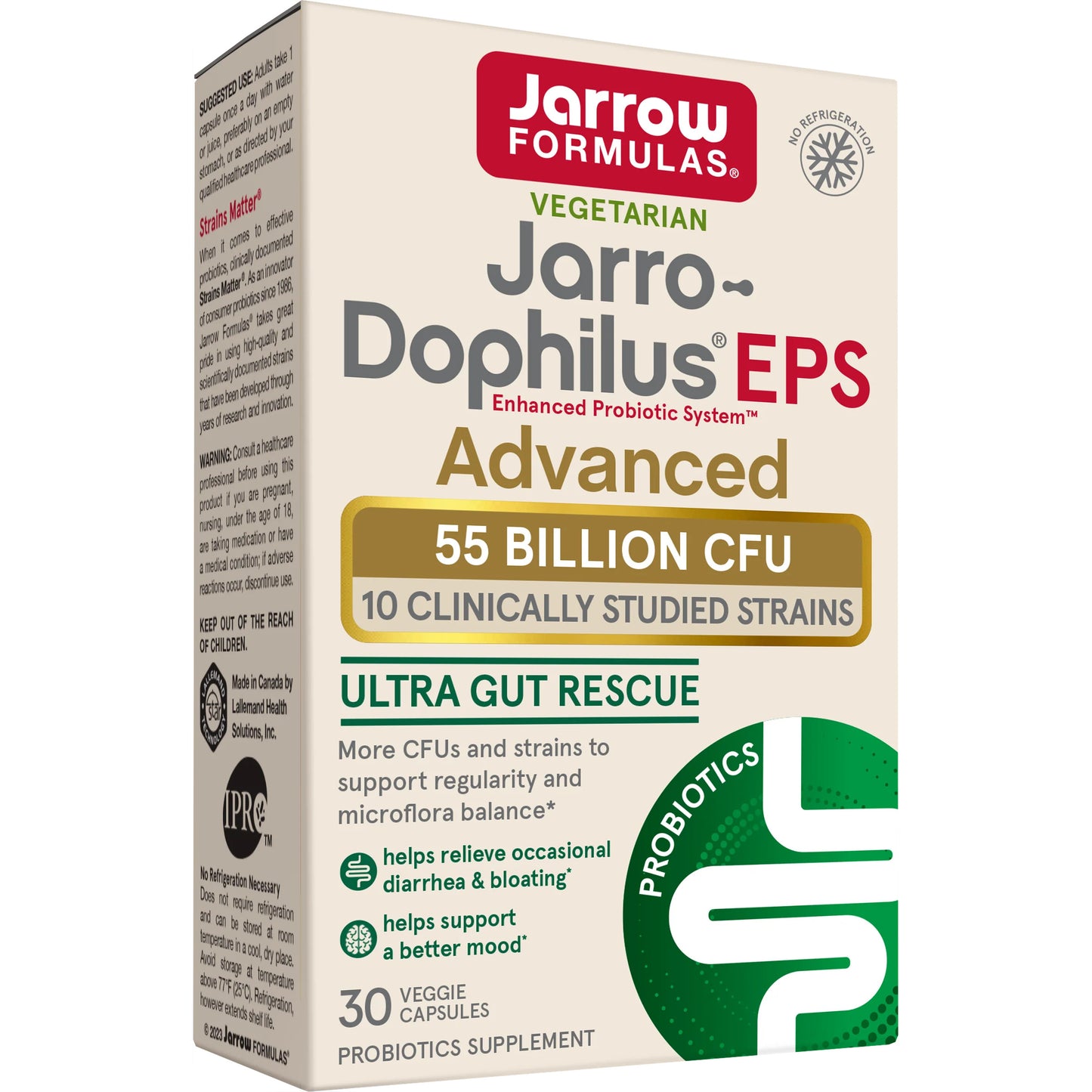 Jarrow Formulas, EPS Advanced 55 Billion CFU, 30 Veggie Capsules UPC 790011037378 | HiLife Vitamins
