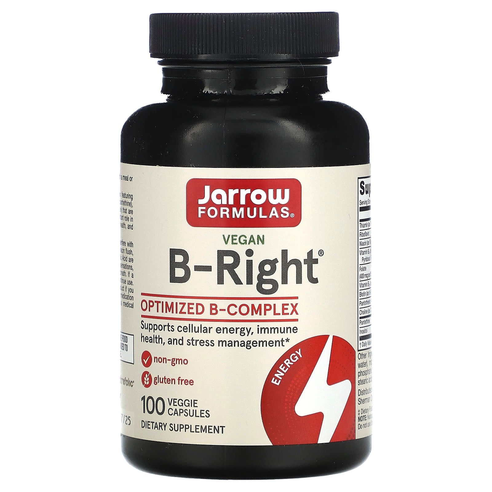Jarrow Formulas, B-Right, 100 Veggie Caps UPC 790011010067 | HiLife Vitamins