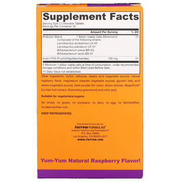 Jarrow Formulas, Yum-Yum Dophilus Sugar-Free!, Natural R, 60 Tablets UPC 790011030218 | HiLife Vitamins