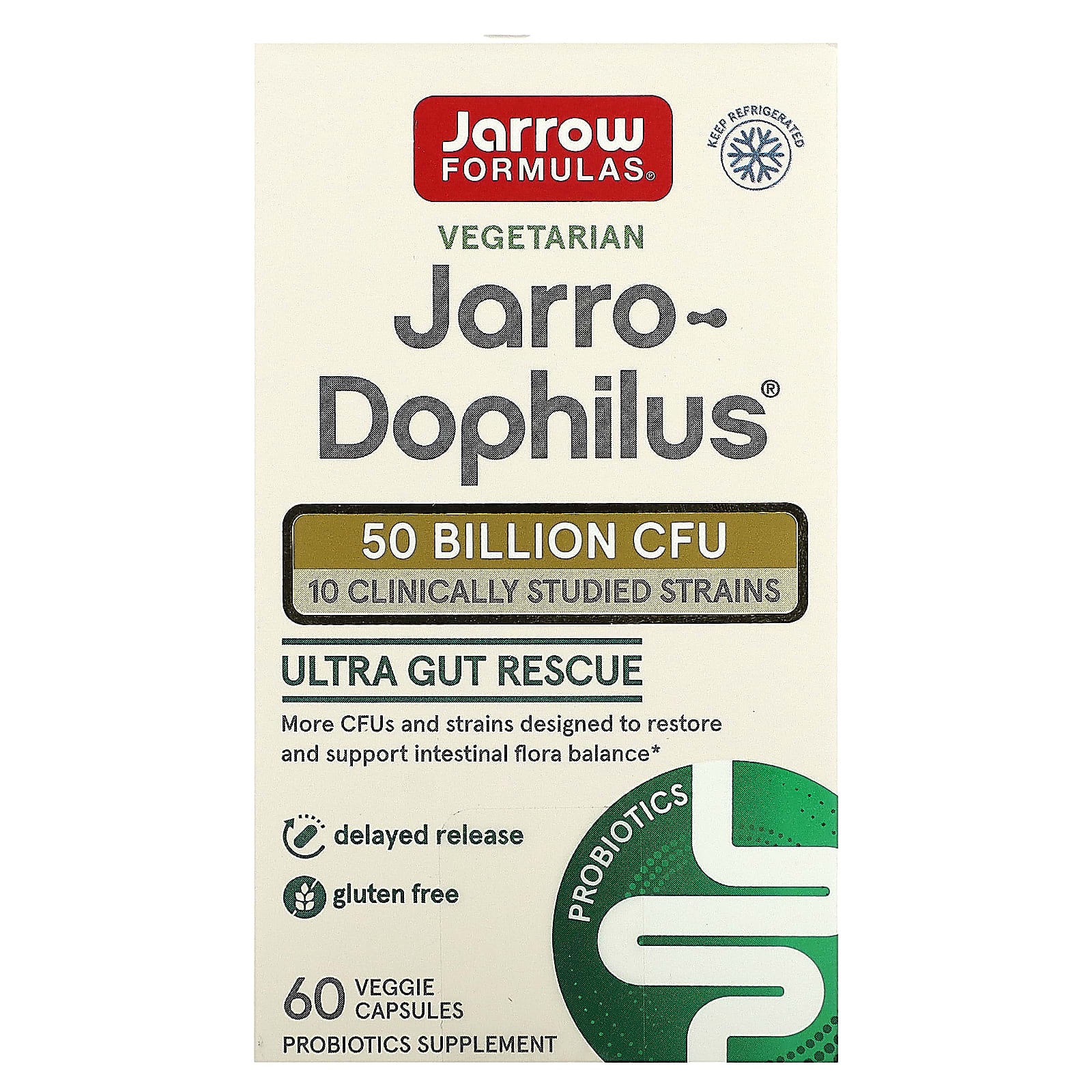 Jarrow Formulas, Jarro-Dophilus Ultra, 50 Billion, 60 Veggie Caps UPC 790011030263 | HiLife Vitamins