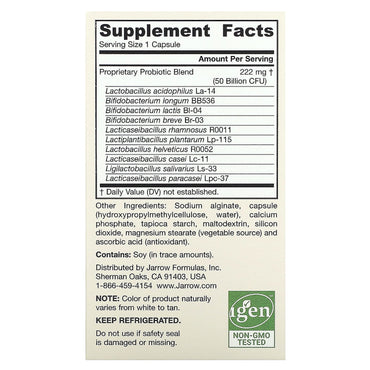 Jarrow Formulas, Jarro-Dophilus Ultra, 50 Billion, 60 Veggie Caps UPC 790011030263 | HiLife Vitamins