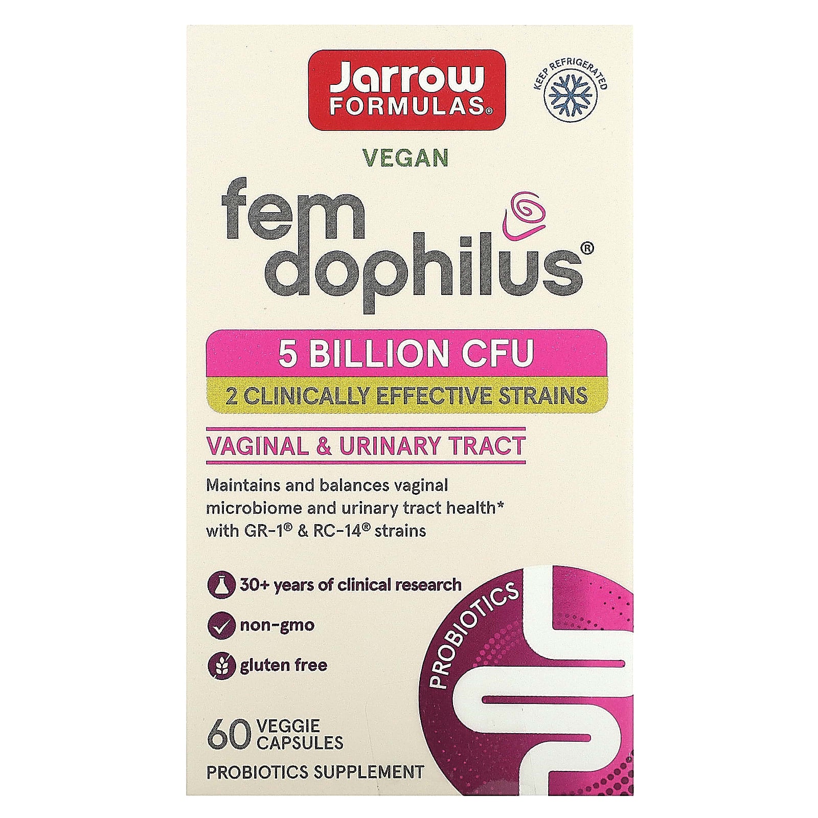 Jarrow Formulas, Fem-Dophilus, 60 Capsules UPC 790011030300 | HiLife Vitamins