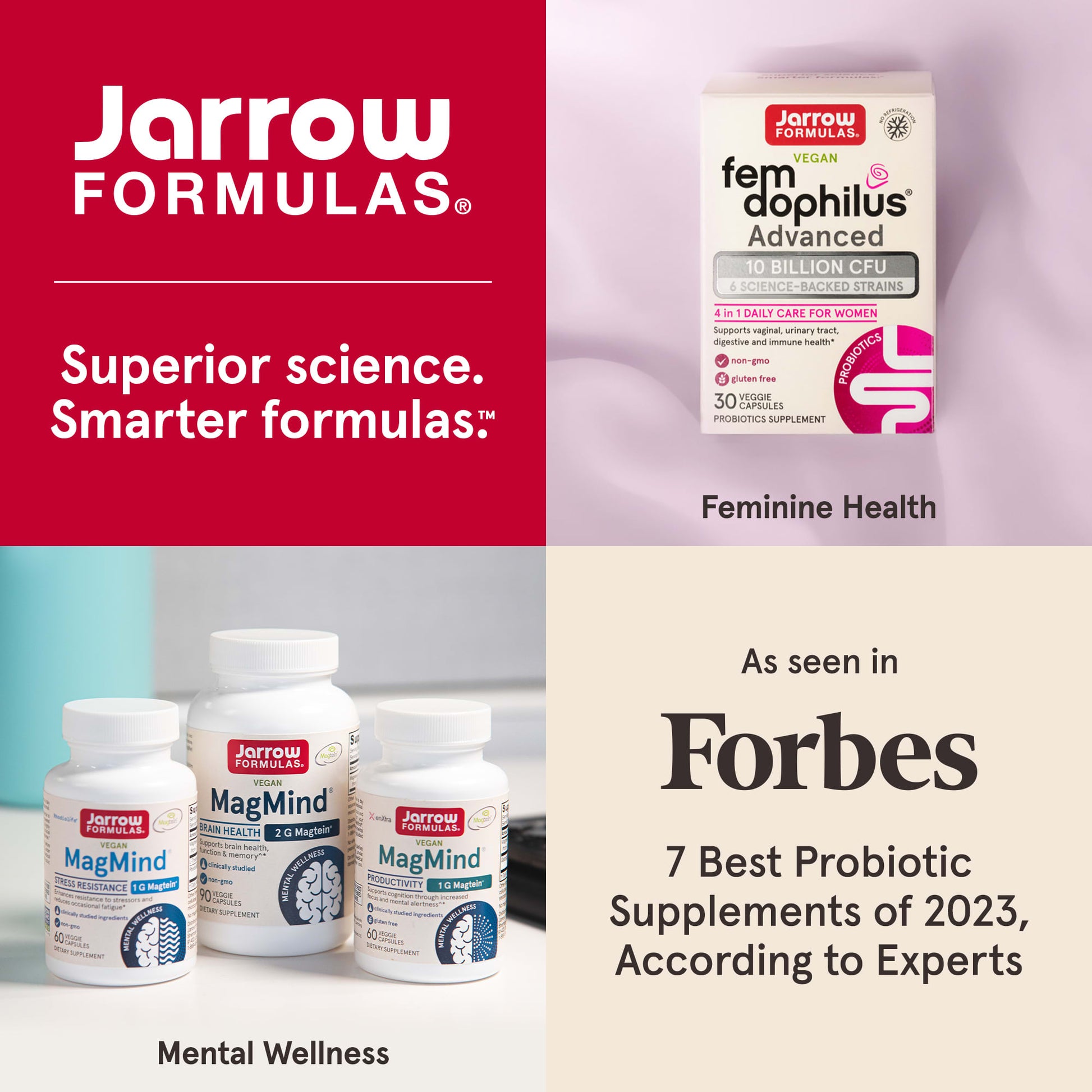 Jarrow Formulas, Fem-Dophilus Shelf Stable, 60 Veggie Caps UPC 790011030423 | HiLife Vitamins