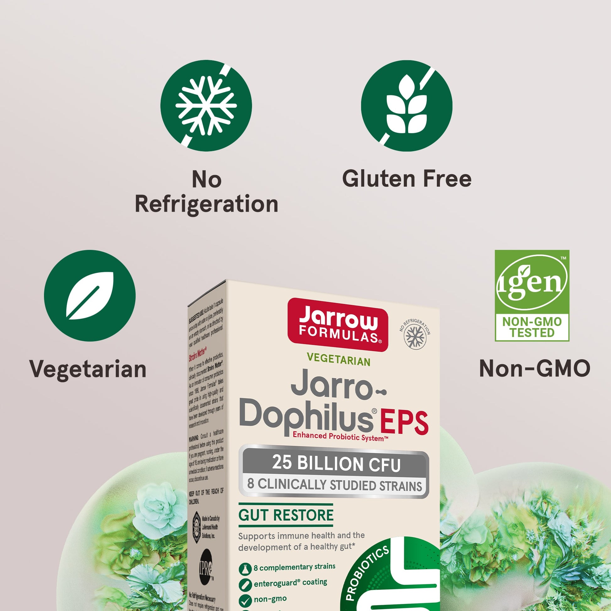 Jarrow Formulas, Jarro-Dophilus EPS, 25 Billion, 60 Veggie Caps UPC 790011030430 | HiLife Vitamins