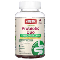 Jarrow Formulas, Probiotic Duo, Raspberry, 3 Billion, 90 Gummies UPC 790011037125 | HiLife Vitamins