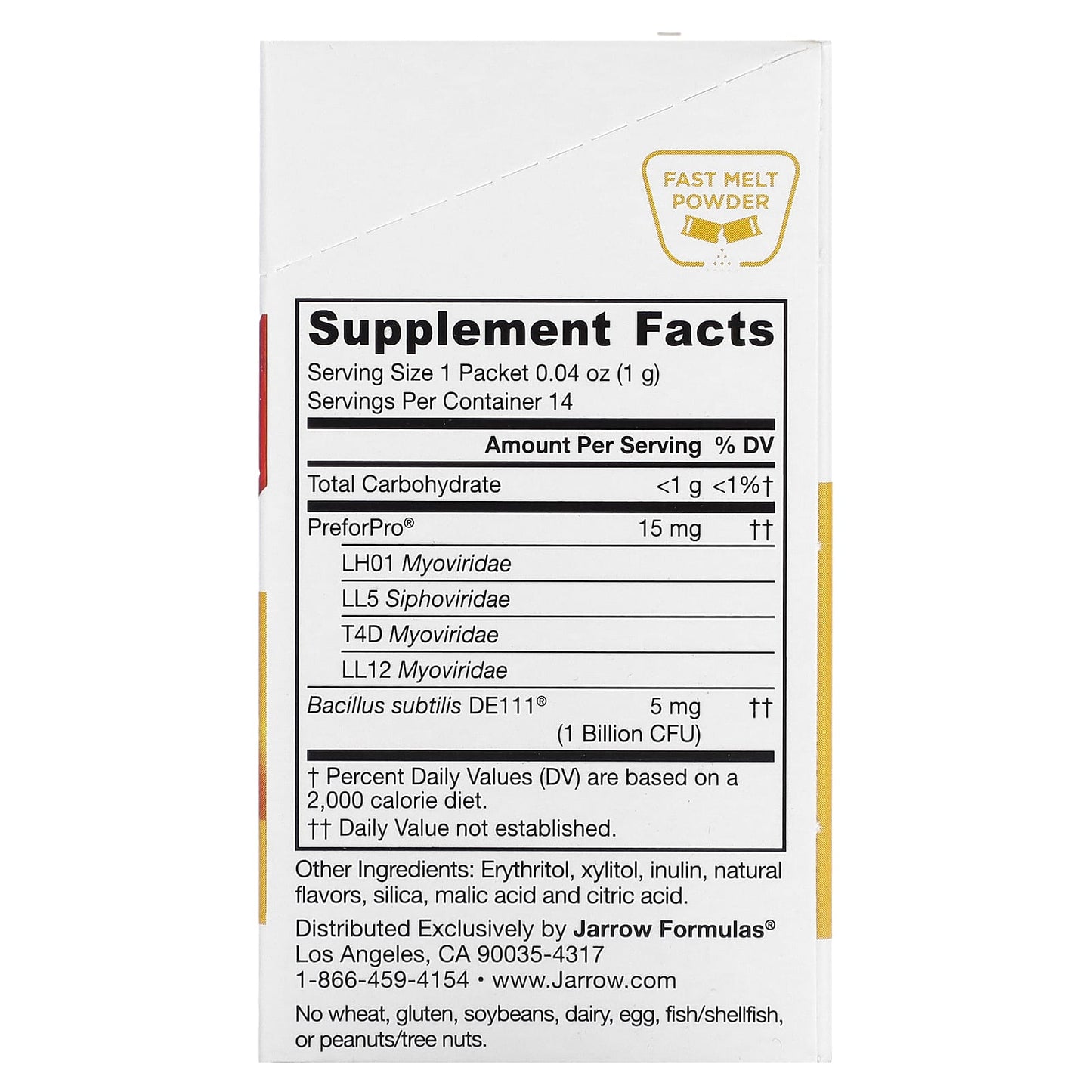 Jarrow Formulas, On-The-Go Immune Booster, Orange, 14 Packets UPC 790011037309 | HiLife Vitamins