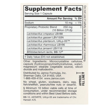 Jarrow Formulas, Vegan Fem Dophilus, Advanced, 10 Billion CFU (250 mg), 30 Veggie Capsules UPC 790011037354 | Hilife Vitamins