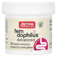 Jarrow Formulas, Vegan Fem Dophilus, Advanced, 10 Billion CFU (250 mg), 30 Veggie Capsules UPC 790011037354 | Hilife Vitamins