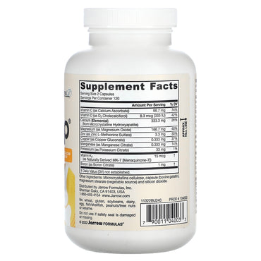 Jarrow Formulas, Bone-Up, 240 Capsules UPC 790011040033 | HiLife Vitamins