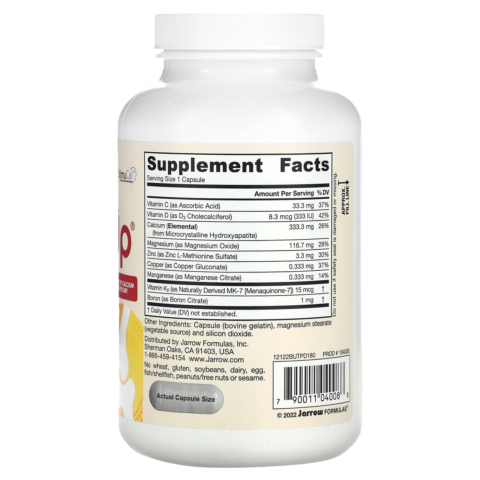 Jarrow Formulas, Bone-Up, 180 Capsules - [product_sku] | HiLife Vitamins