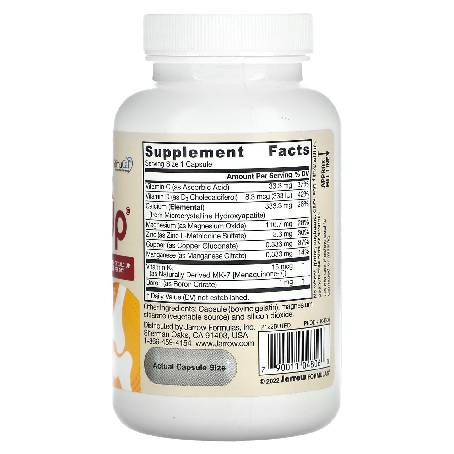 Jarrow Formulas, Bone-Up, 90 Capsules UPC 790011048060 | HiLife Vitamins