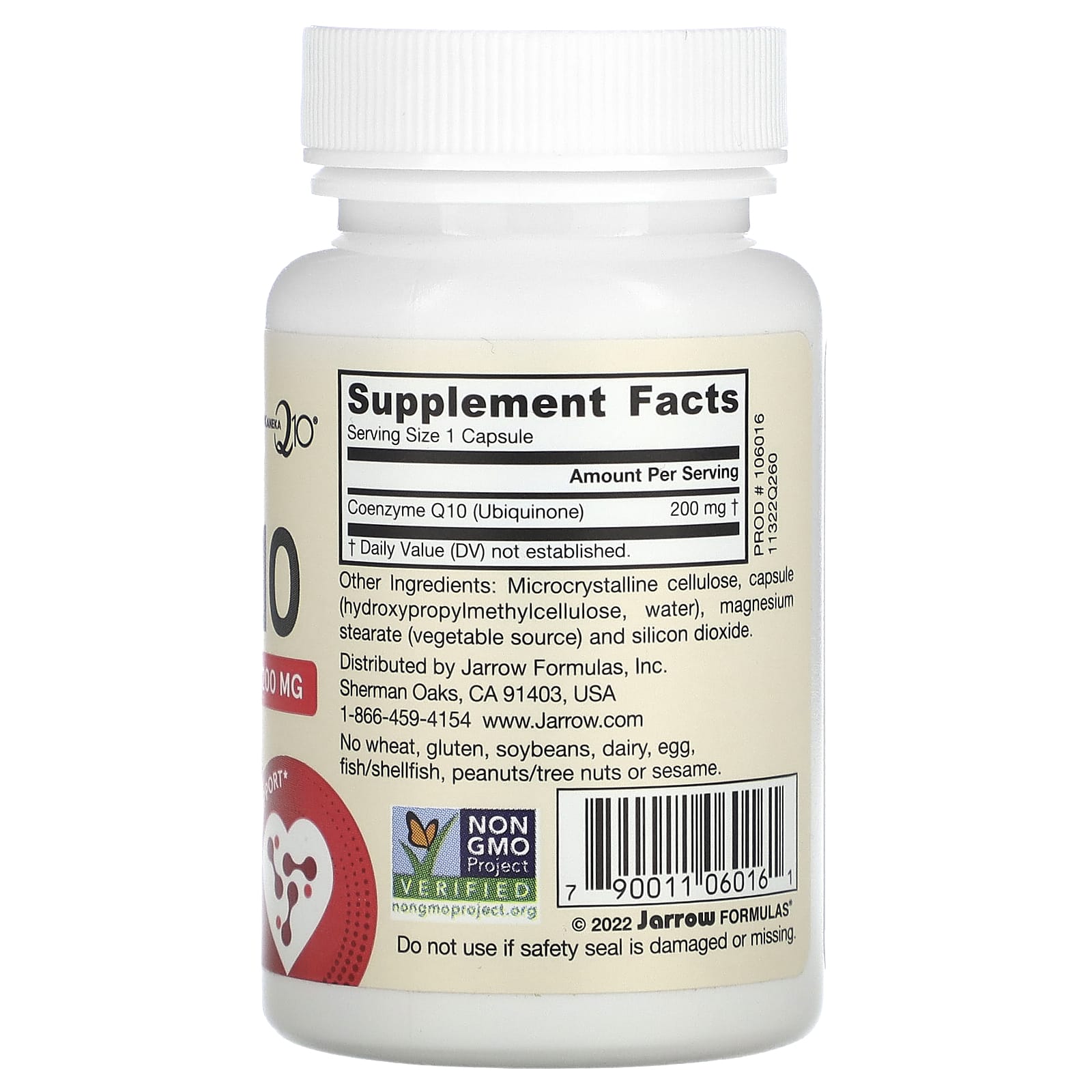 Jarrow Formulas, Co-Q10, 200 mg, 60 Capsules - [product_sku] | HiLife Vitamins