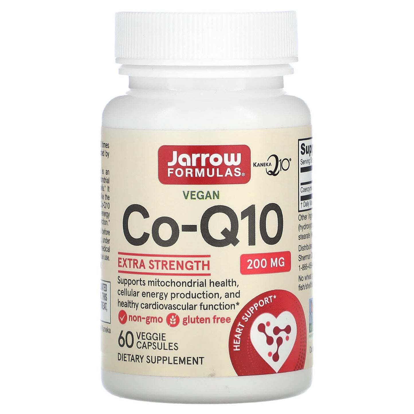 Jarrow Formulas, Co-Q10, 200 mg, 60 Capsules - 790011060161 | Hilife Vitamins