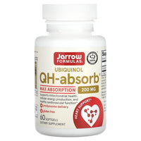Jarrow Formulas, Ubiquinol, QH-Absorb, 200 mg, 60 Softgels UPC 790011060260 | HiLife Vitamins