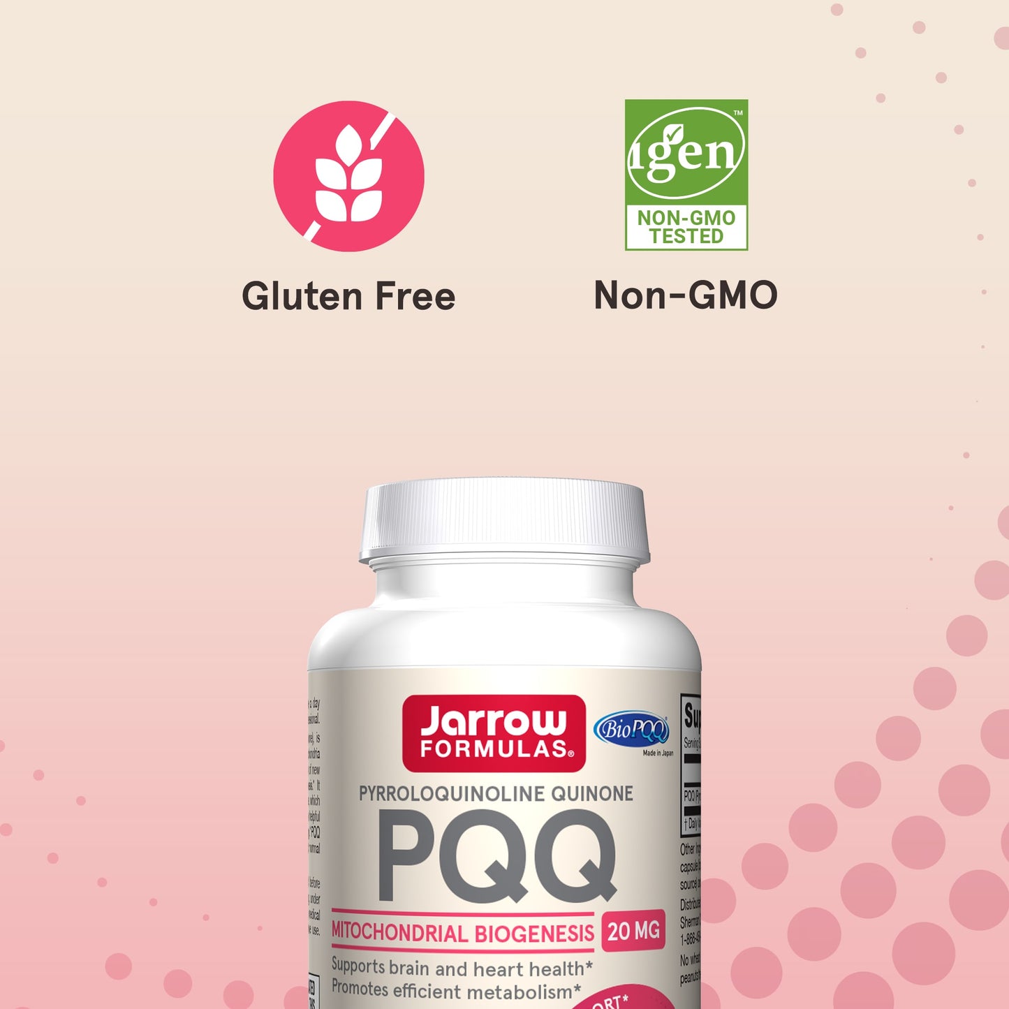 Jarrow Formulas, PQQ, 20 mg, 60 Capsules - 790011120346 | Hilife Vitamins