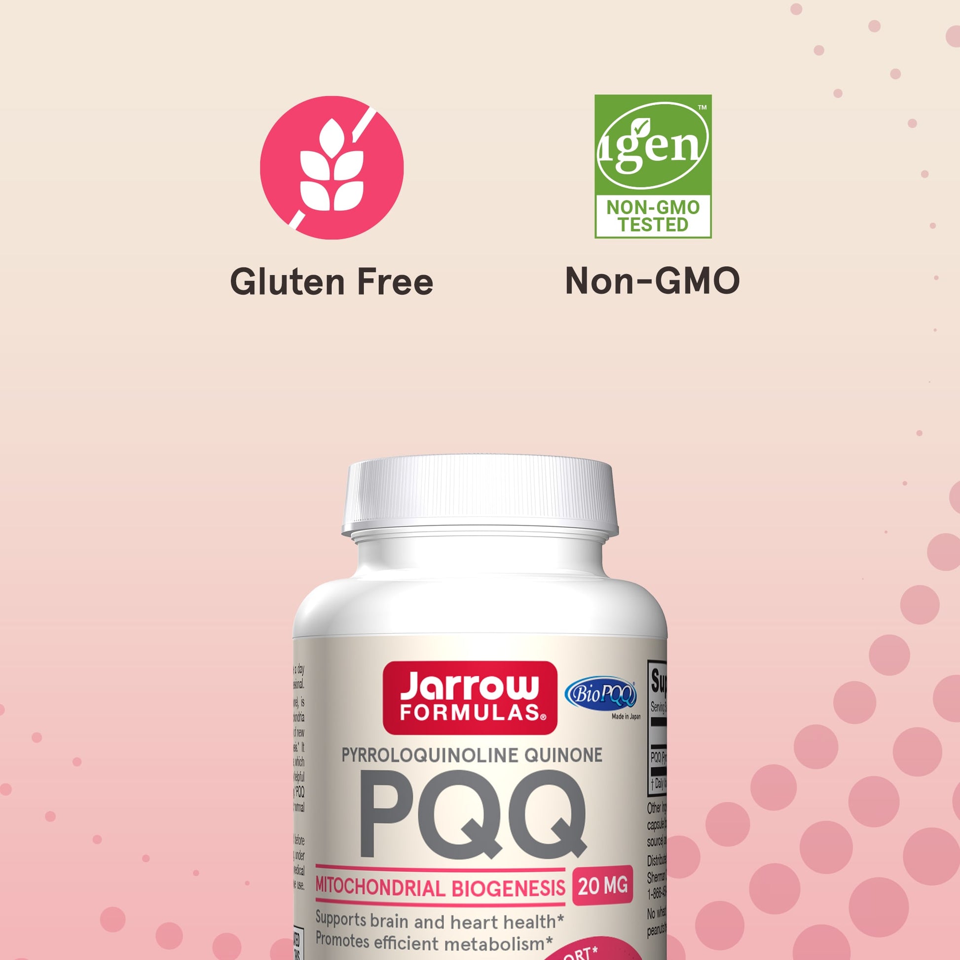 Jarrow Formulas, PQQ, 20 mg, 60 Capsules - 790011120346 | Hilife Vitamins