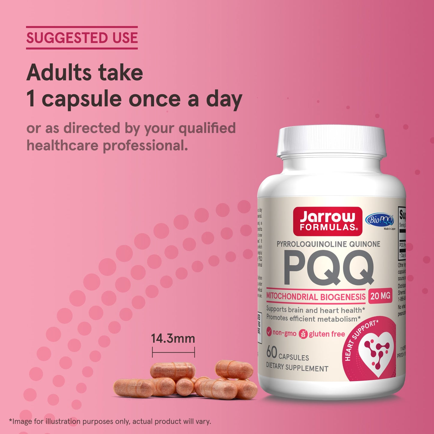 Jarrow Formulas, PQQ, 20 mg, 60 Capsules - 790011120346 | Hilife Vitamins