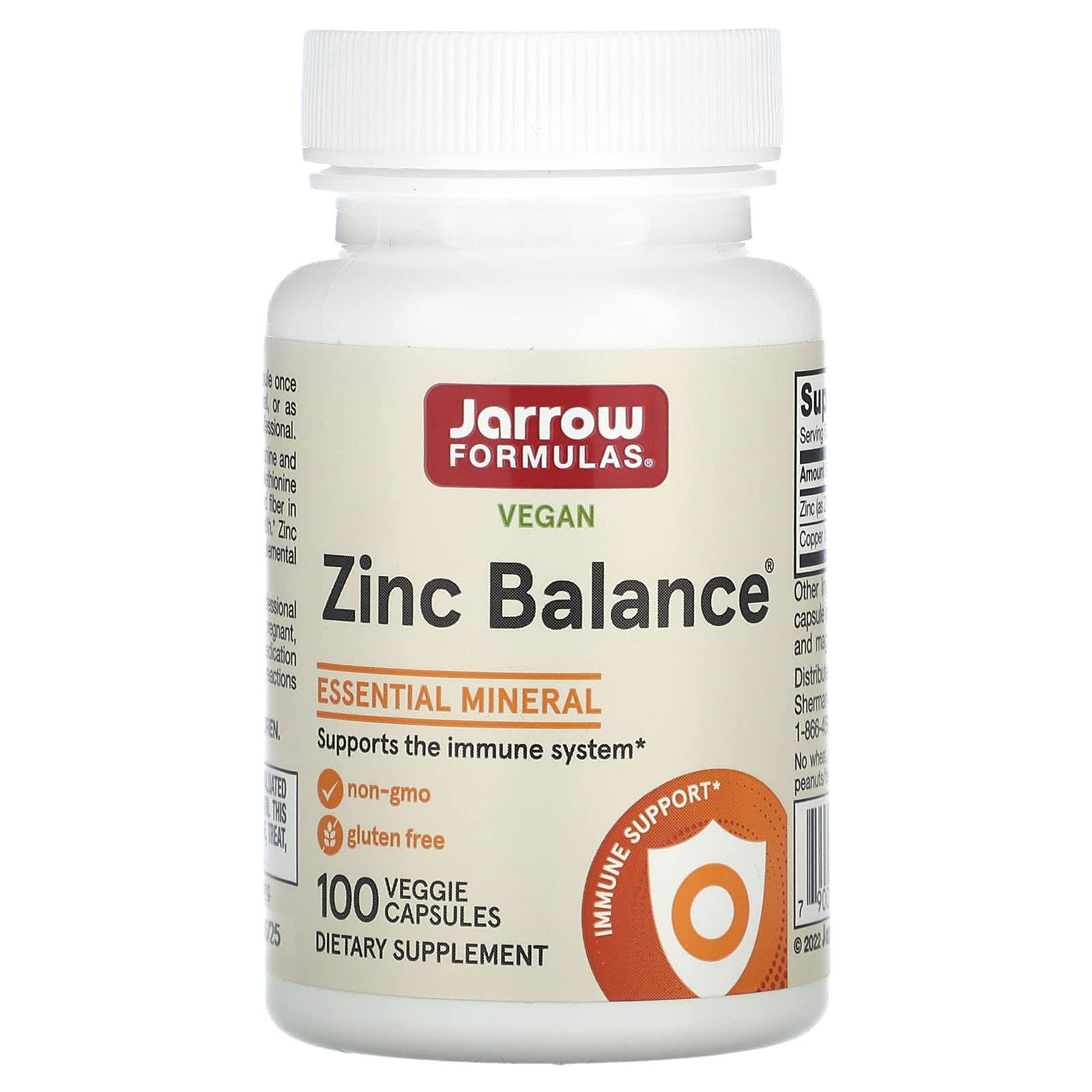 Jarrow Formulas, Zinc Balance, 100 Capsules UPC 790011130086 | HiLife Vitamins