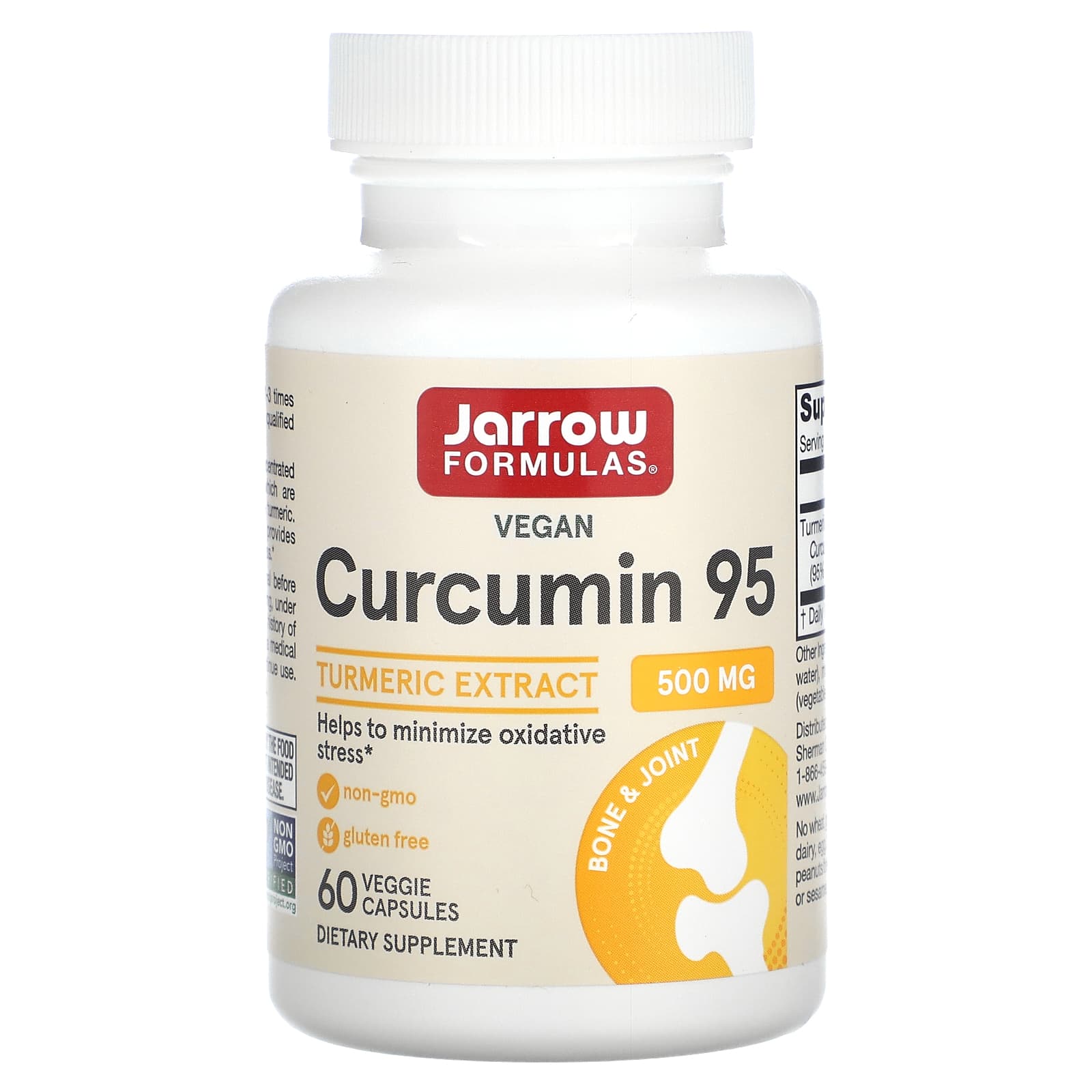 Jarrow Formulas, Curcumin 95, 60 Veggie Caps UPC 790011140047 | HiLife Vitamins