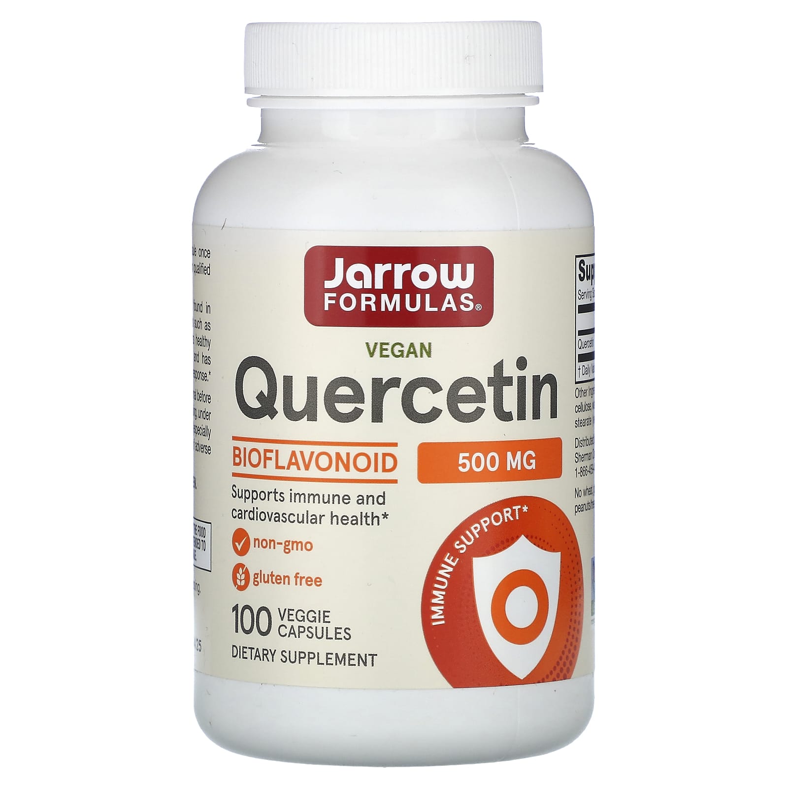 Jarrow Formulas, Quercetin, 500 mg, 100 Veggie Caps UPC 790011140160 | HiLife Vitamins