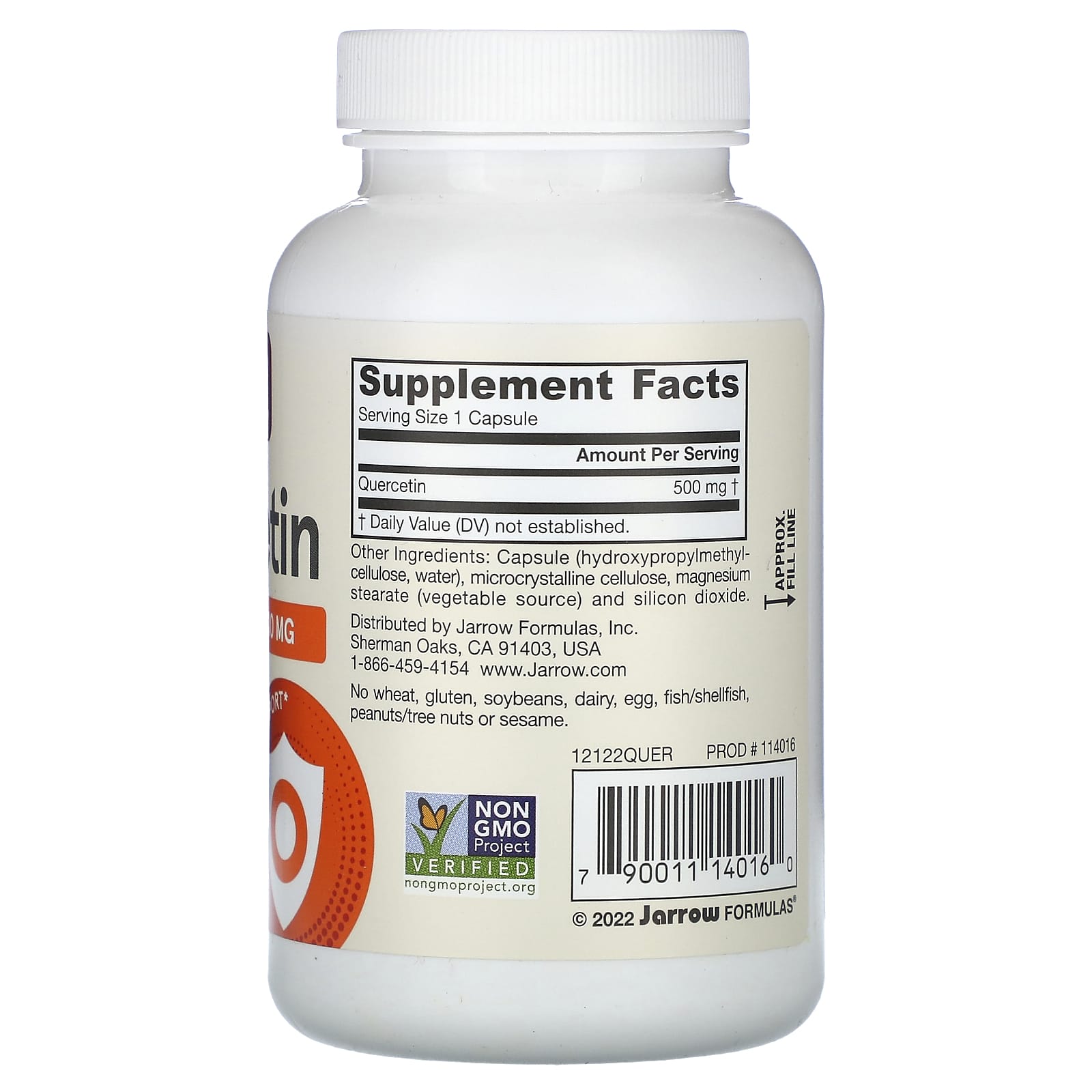 Jarrow Formulas, Quercetin, 500 mg, 100 Veggie Caps - [product_sku] | HiLife Vitamins