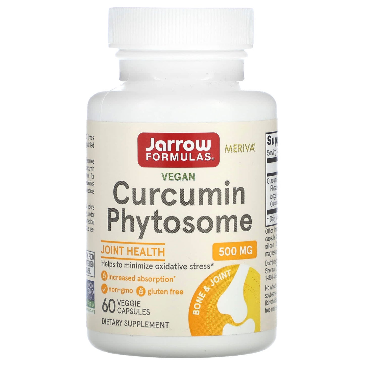 Jarrow Formulas, Curcumin Phytosome, 500 mg, 60 Veggie Caps UPC 790011140863 | HiLife Vitamins