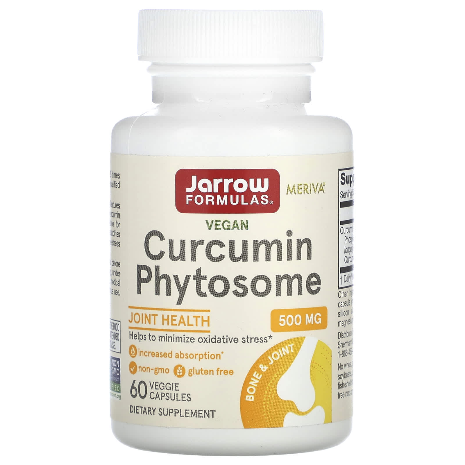 Jarrow Formulas, Curcumin Phytosome, 500 mg, 60 Veggie Caps UPC 790011140863 | HiLife Vitamins