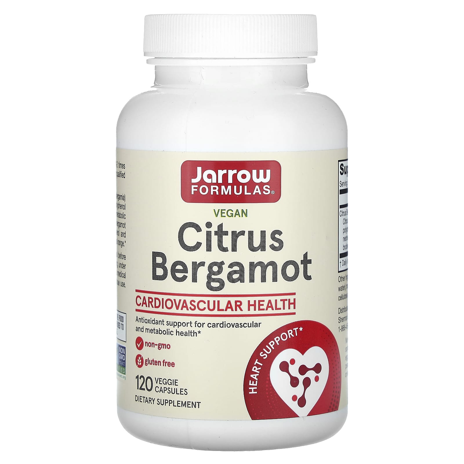 Jarrow Formulas, Citrus Bergamot, 120 Veggie Caps UPC 790011140962 | HiLife Vitamins