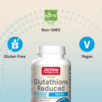 Jarrow Formulas, Glutathione Reduced, 500 mg, 60 Veggie Caps UPC 790011150398 | HiLife Vitamins