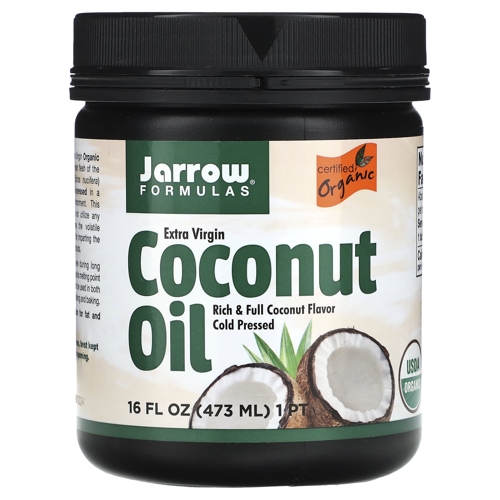 Jarrow Formulas, Extra Virgin Coconut Oil, 16 FL OZ UPC 790011160335 | HiLife Vitamins
