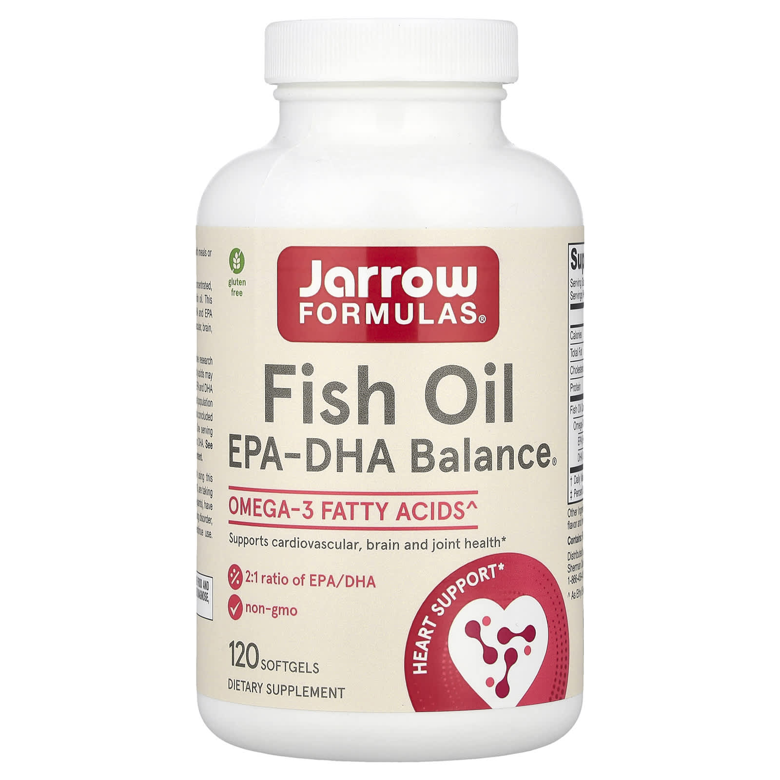 Jarrow Formulas, EPA-DHA Balance, 120 Softgels UPC 790011160366 | HiLife Vitamins