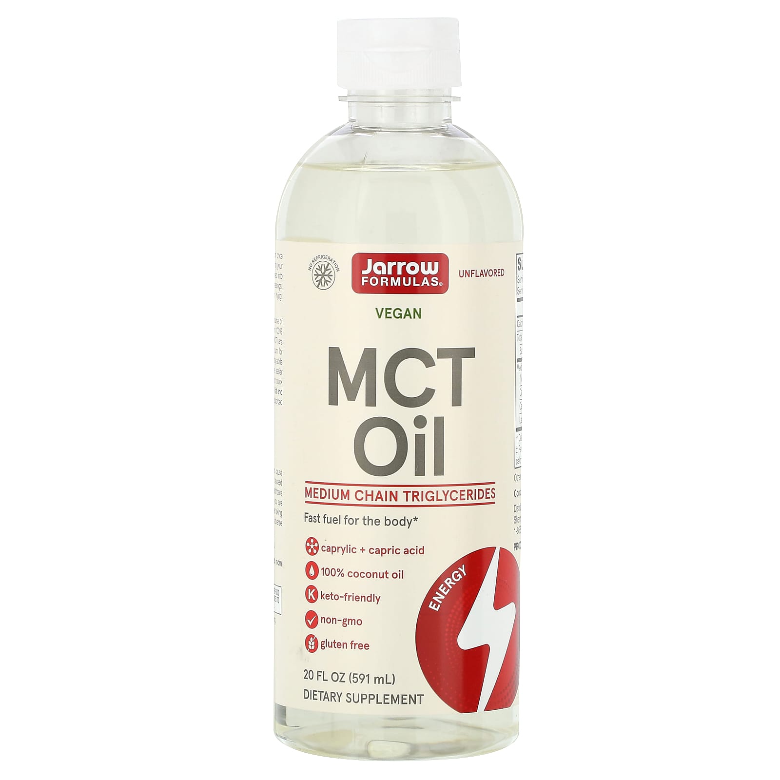 Jarrow Formulas, MCT Oil, Unflavored, Fl Oz FL OZ UPC 790011160564 | HiLife Vitamins