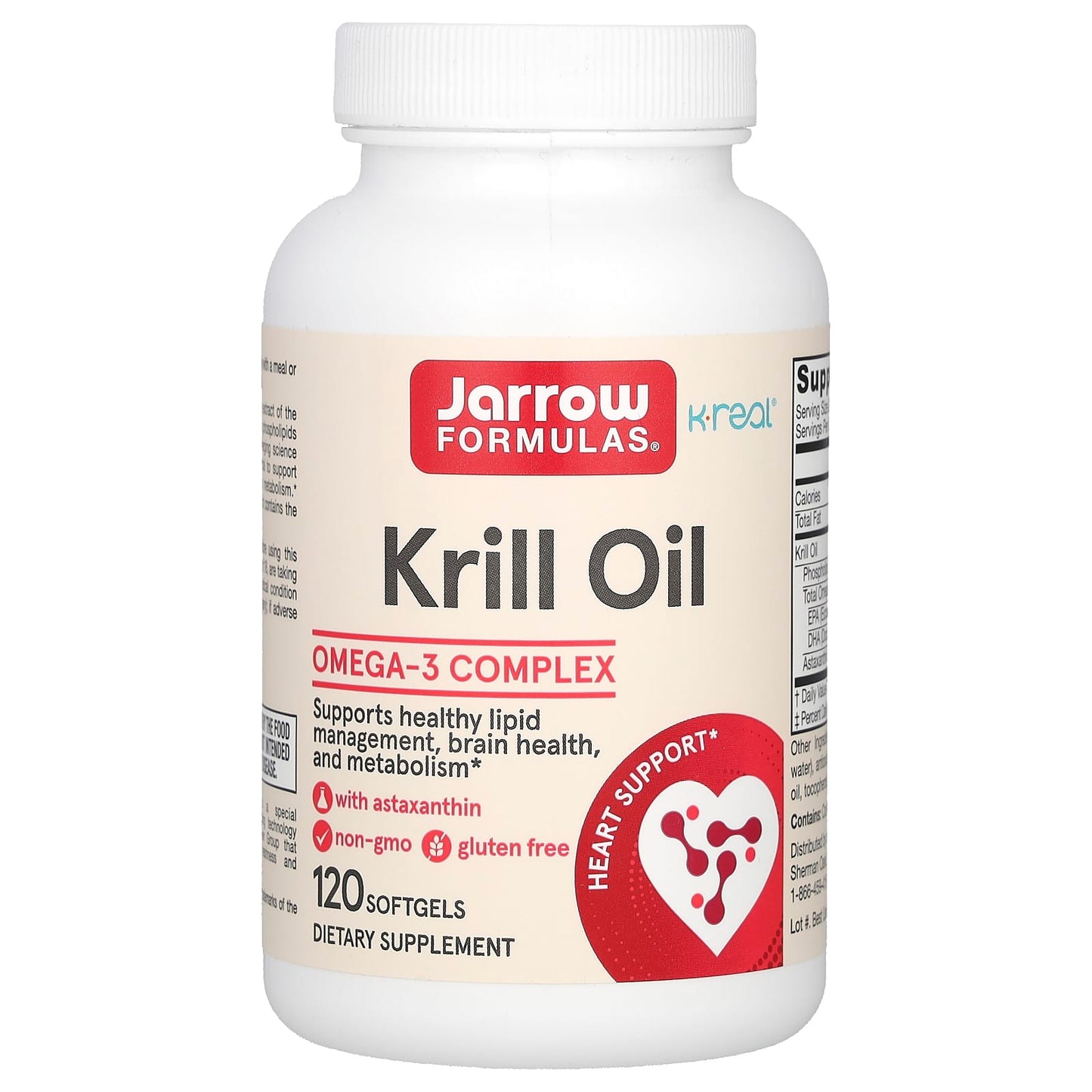 Jarrow Formulas, Krill Oil, 300 mg, 120 Softgels - 790011160588 | Hilife Vitamins