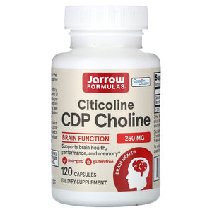 Jarrow Formulas, Citicoline, CDP Choline, 250 mg, 120 Capsules - 790011180142 | Hilife Vitamins