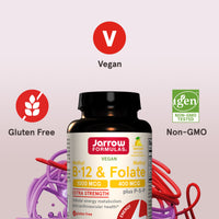 Jarrow Formulas, Methyl B-12 & Methyl Folate, Lemon Flavored, 100 Lozenges UPC 790011180180 | HiLife Vitamins