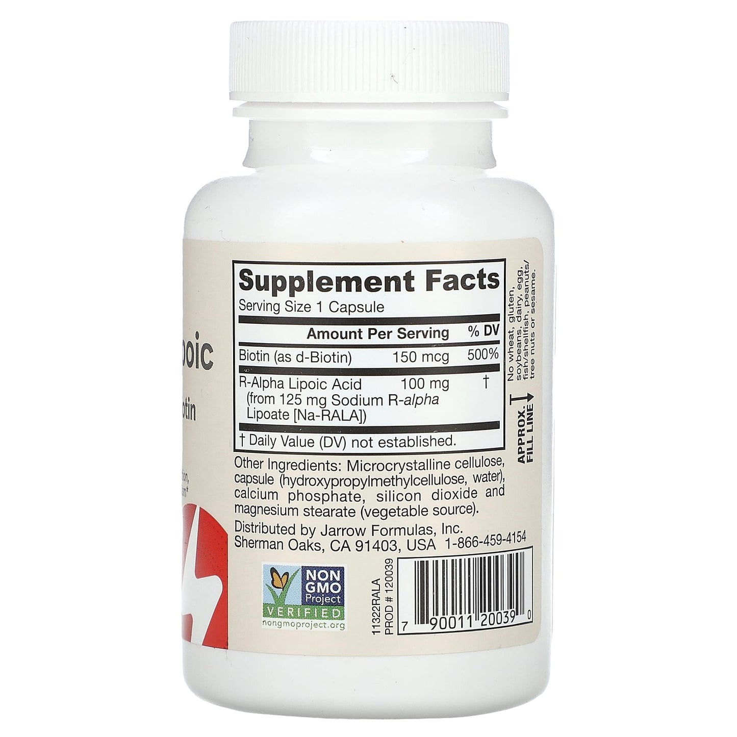 Jarrow Formulas, R-Alpha Lipoic Acid + Biotin, 60http://192.168.1.54/hilife_images_upc12/Jarrow%20Formulas-790011200390.jpg Veggie Capsules UPC 790011200390 | HiLife Vitamins