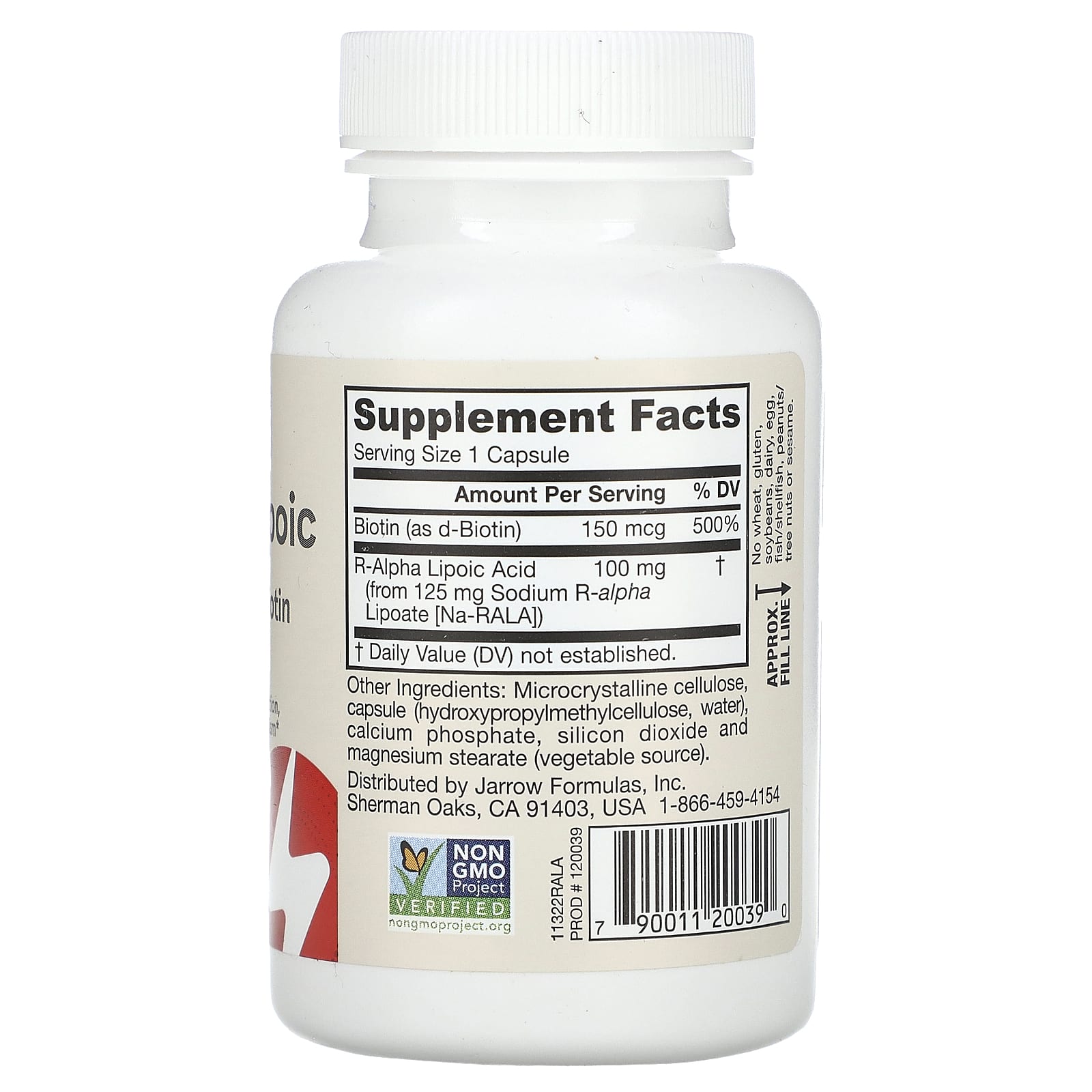 Jarrow Formulas, R-Alpha Lipoic Acid + Biotin, 60http://192.168.1.54/hilife_images_upc12/Jarrow%20Formulas-790011200390.jpg Veggie Capsules UPC 790011200390 | HiLife Vitamins