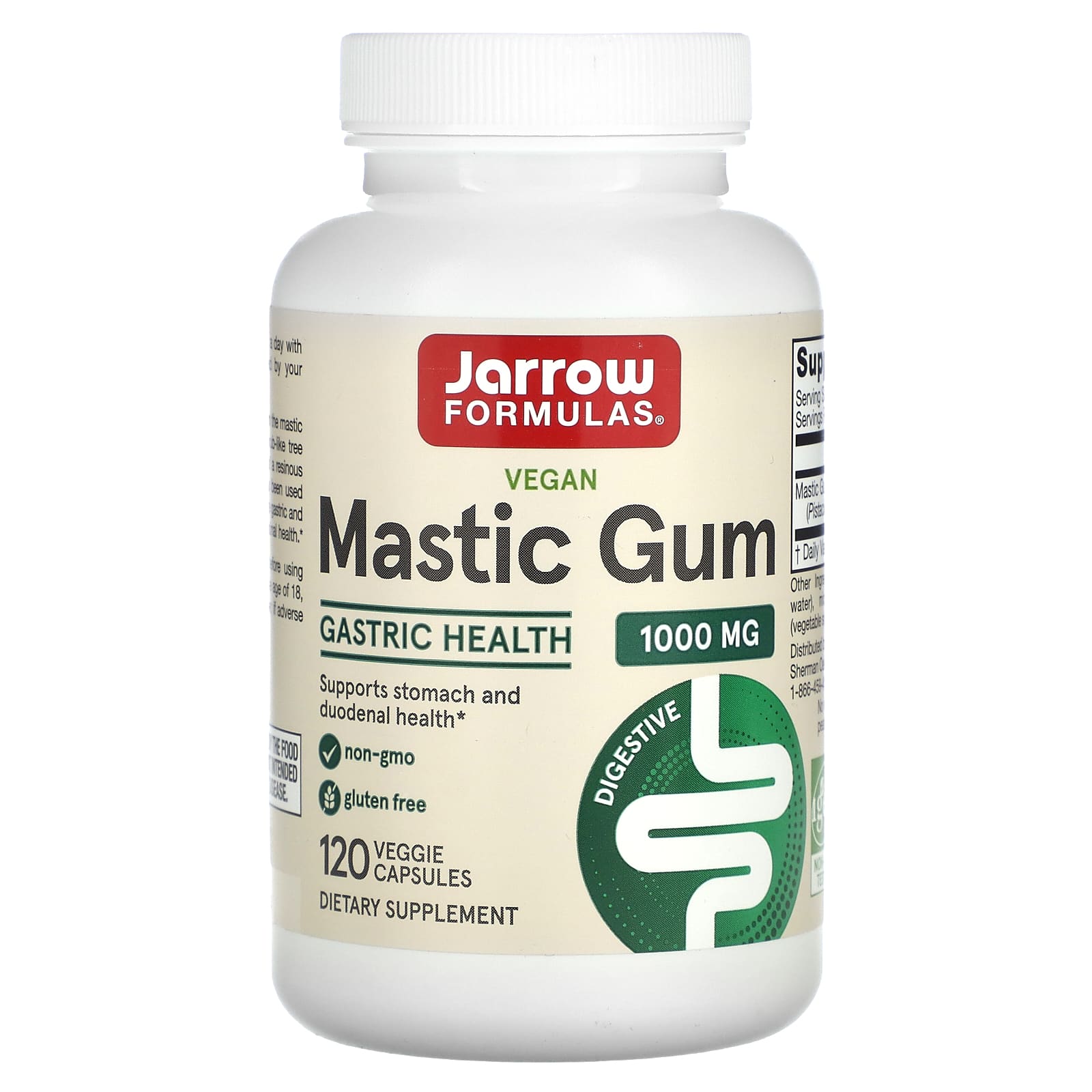 Jarrow Formulas, Mastic Gum, 120 Veggie Caps UPC 790011230144 | HiLife Vitamins
