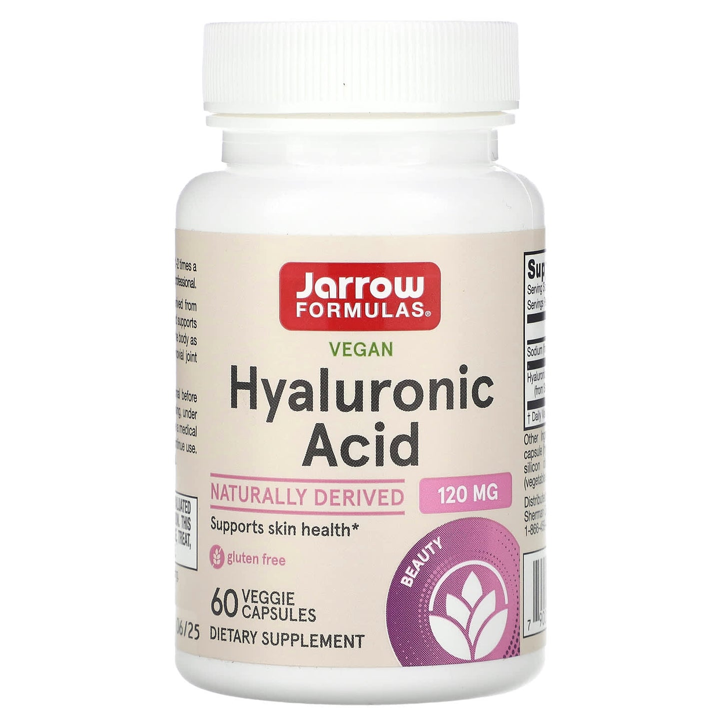 Jarrow Formulas, Hyaluronic Acid, 60 Veggie Caps UPC 790011290186 | HiLife Vitamins