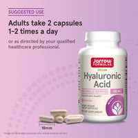 Jarrow Formulas, Hyaluronic Acid, 120 Veggie Caps UPC 790011290247 | HiLife Vitamins