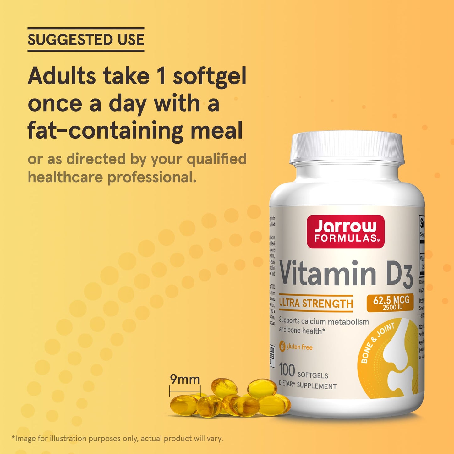 Jarrow Formulas, Vitamin D3, Cholecalciferol, 62.5 mcg (, 100 Softgels UPC 790011290421 | HiLife Vitamins