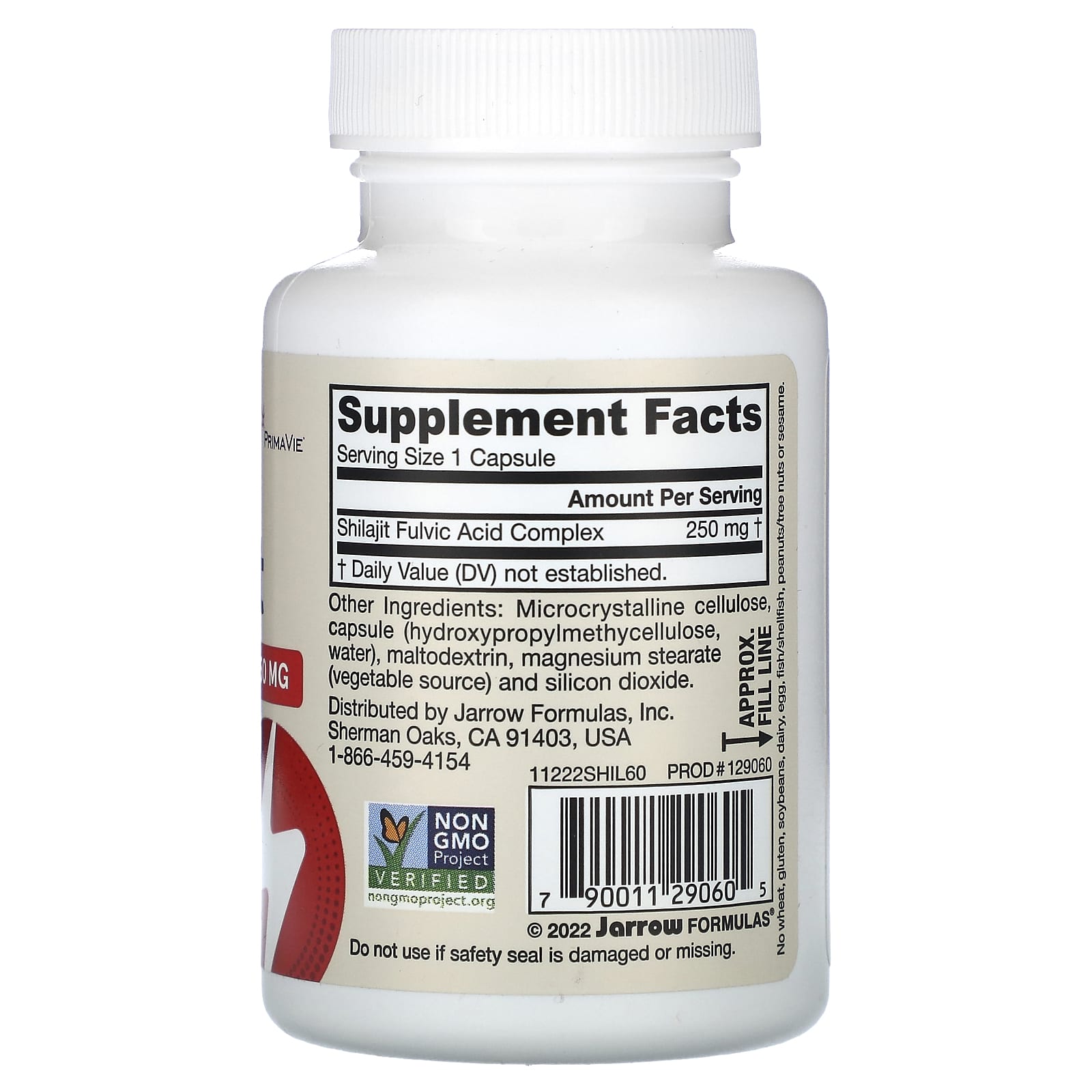 Jarrow Formulas, Shilajit Fulvic Acid Complex, 60 Veggie Caps UPC 790011290605 | HiLife Vitamins