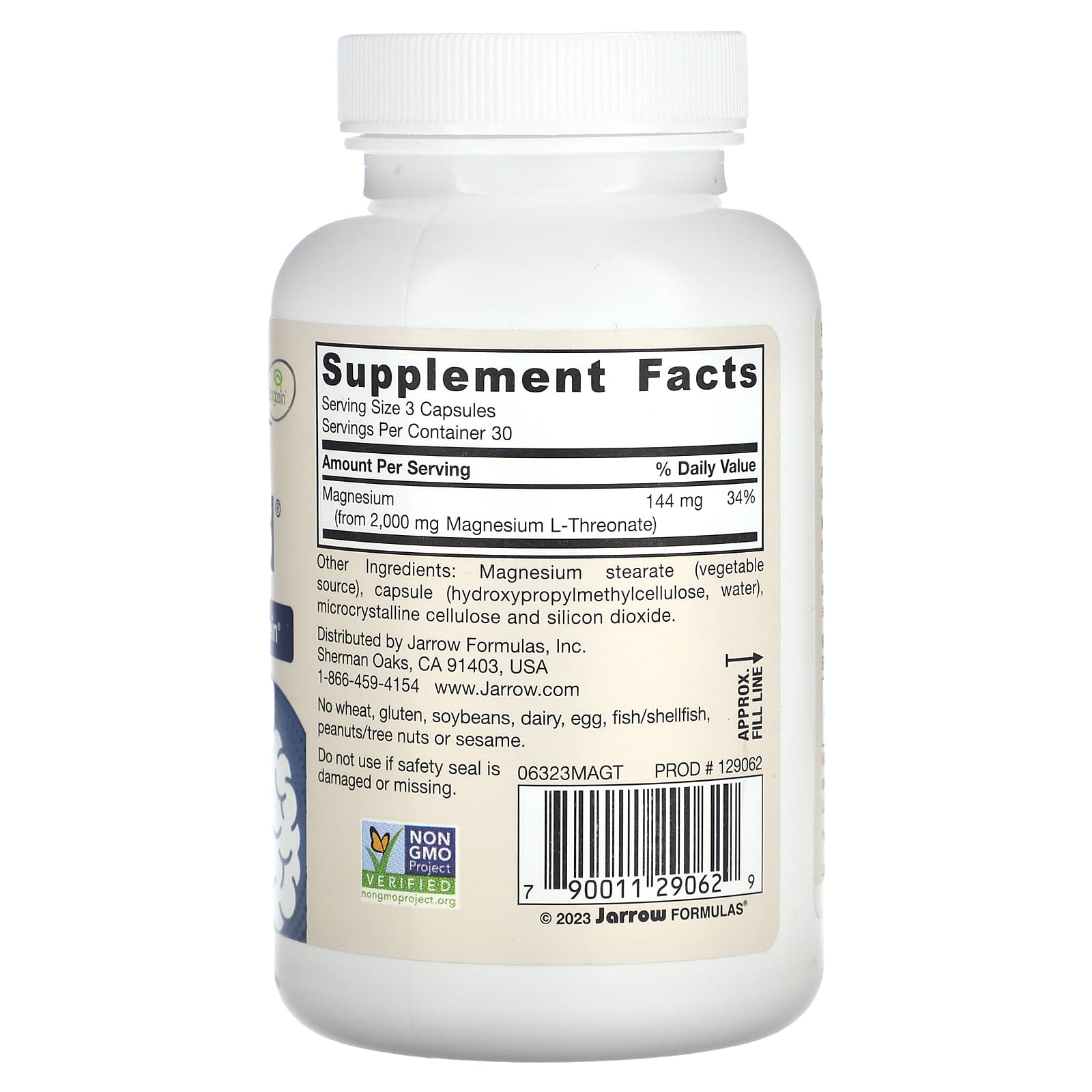 Jarrow Formulas, MagMind, 90 Capsules UPC 790011290629 | HiLife Vitamins