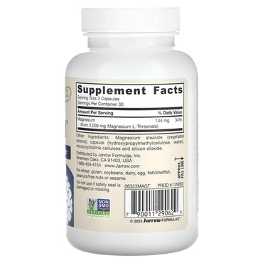 Jarrow Formulas, MagMind, 90 Capsules UPC 790011290629 | HiLife Vitamins