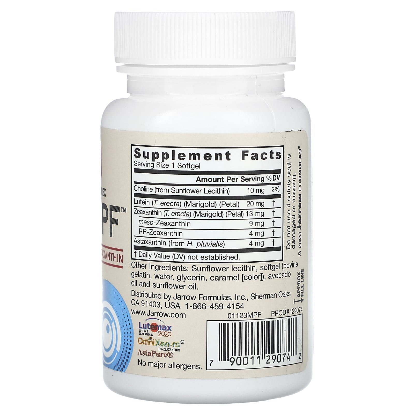 Jarrow Formulas, MaculaPF, Blue Light Protection, 30 Softgels UPC 790011290742 | HiLife Vitamins