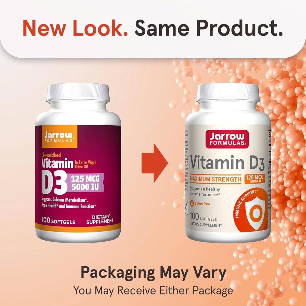 Jarrow Formulas, Vitamin D3, Cholecalciferol, 125 mcg (5, 100 Softgels UPC 790011300052 | Hilife Vitamins