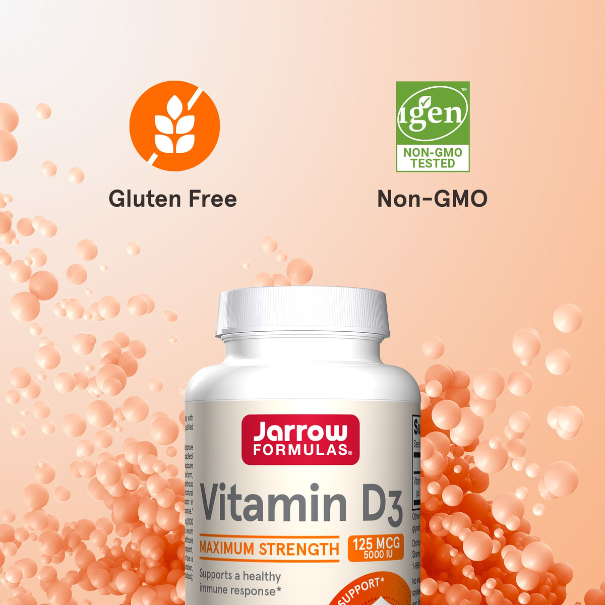 Jarrow Formulas, Vitamin D3, Cholecalciferol, 125 mcg (5, 100 Softgels UPC 790011300052 | Hilife Vitamins
