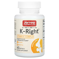 Jarrow Formulas, K-Right, 60 Softgels UPC 790011300090 | HiLife Vitamins